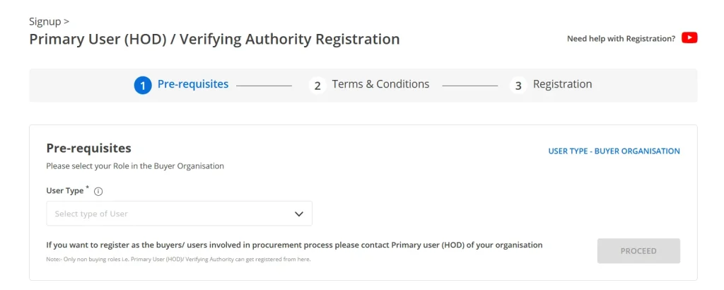 Gem Portal Buyer Registration