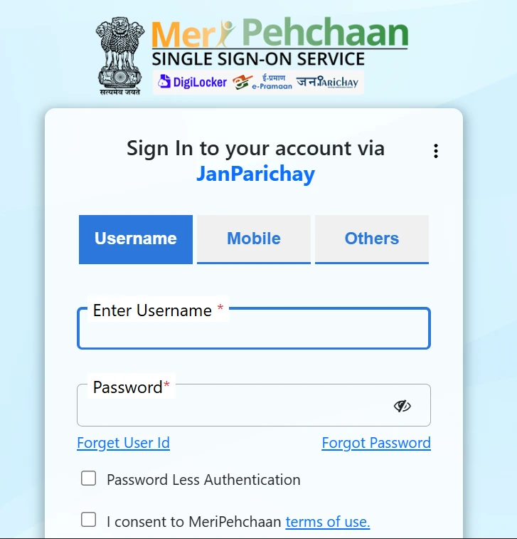 Service Plus Bihar Registration